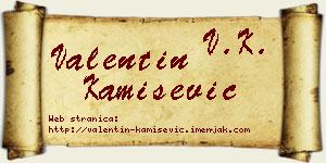 Valentin Kamišević vizit kartica